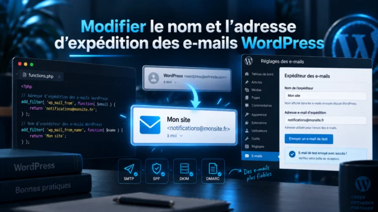 Modifier le nom et l’adresse d’expédition des e-mails de WordPress