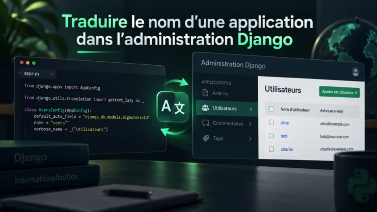 Traduire le nom d’une application dans l’administration Django