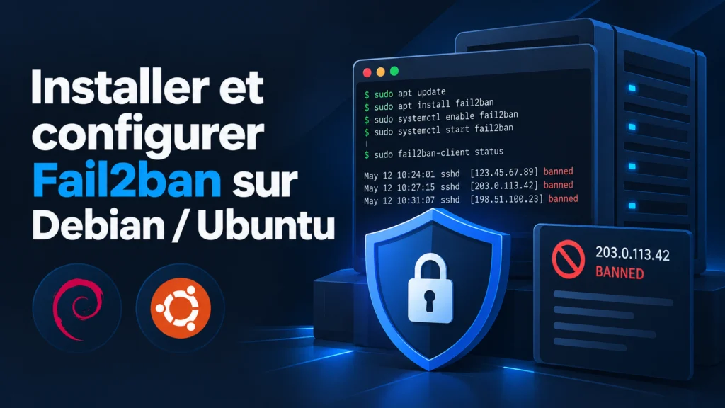 Installer et configurer Fail2ban sur Debian ou Ubuntu : terminal, serveur et protection des accès SSH
